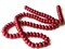 90 6mm Red Rondelle Glass Pearl Beads